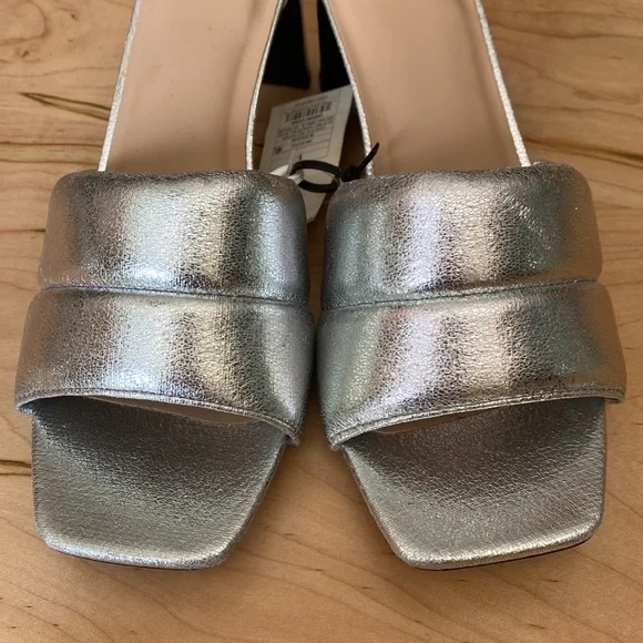 A New Day silver quilted slide with 3 inch heel - Picture 5 of 10